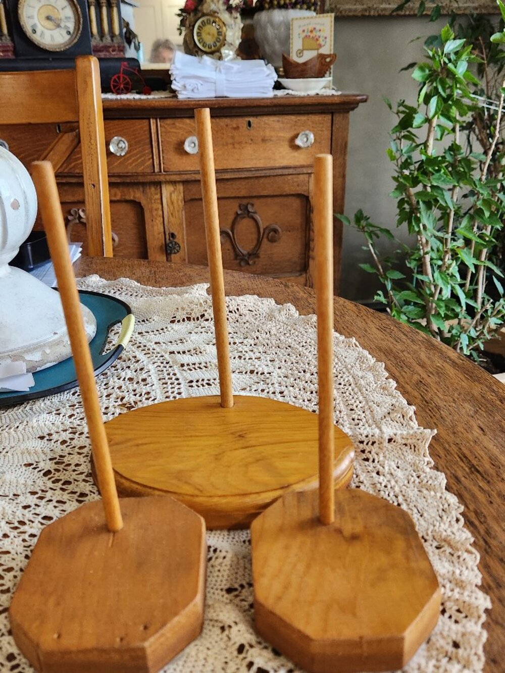 3 - Wooden Doll Stands